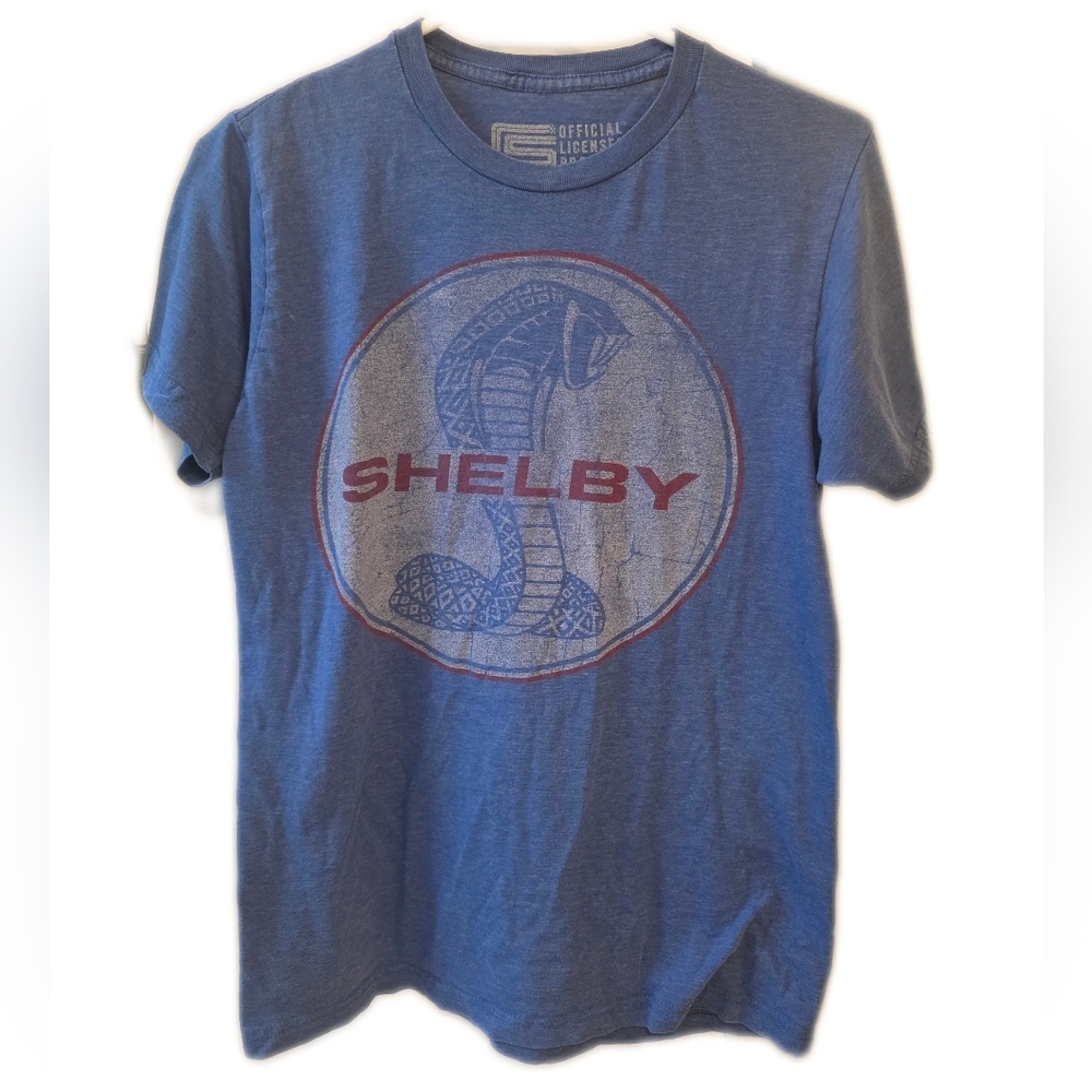 Ford Shelby Mustang cobra Blue Graphic T-Shirt size small
